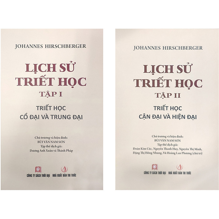 Lịch Sử Triết Học (Trọn Bộ 2 Tập)