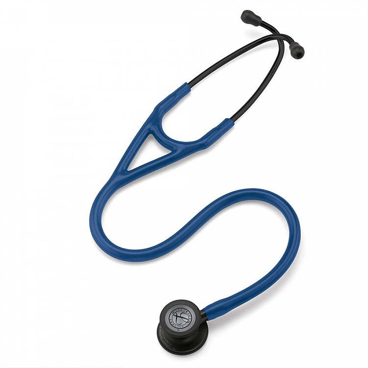 Ống nghe y tế 3M Littmann Cardiology IV, mặt nghe phủ màu đen, dây nghe màu Navy Blue, 27 inch, 6168