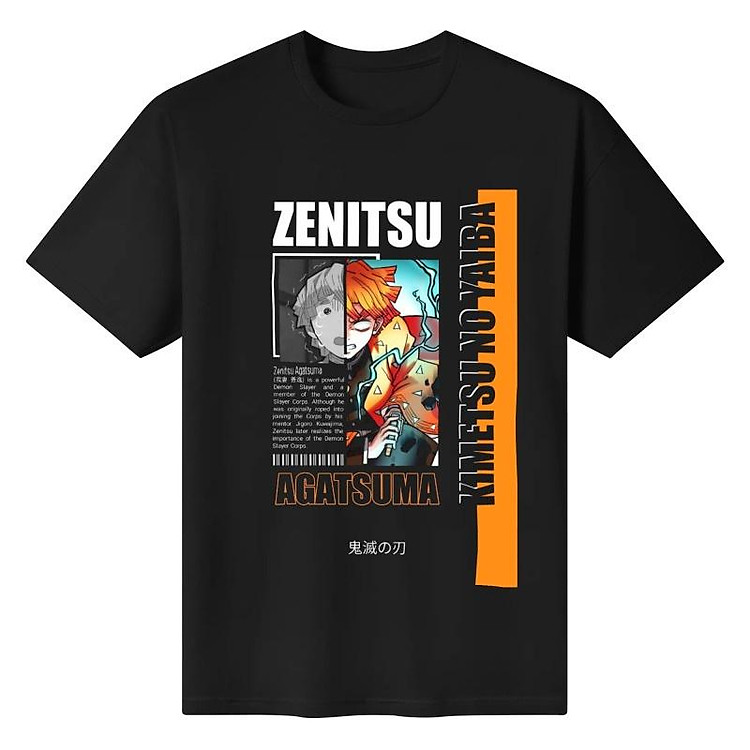 Áo thun Anime ZENITSU AGATSUMA DEMON SLAYER KIMETSU NO YAIBA giá rẻ áo cực VIP | Zekaistore