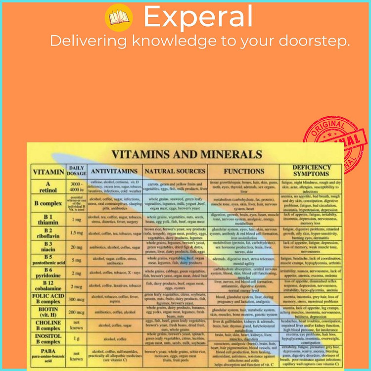 Sách - Vitamins & Minerals -- A4 by Jan van Baarle (UK edition, paperback)