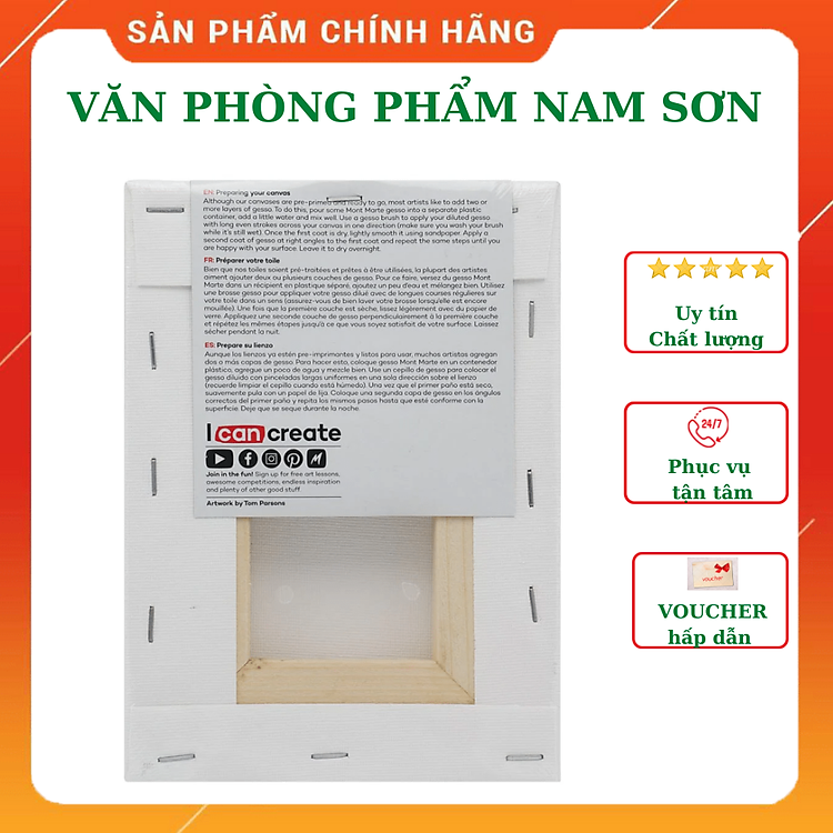 Khung Canvas Mont Marte 10cm x 10cm - Ảnh 4