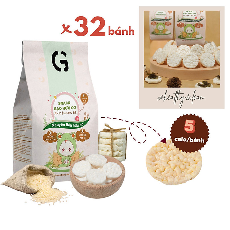 Mua tại Lazada: Bánh Snack Ăn Dặm Hữu Cơ GUfoods 40g Chính hãng, giá tốt