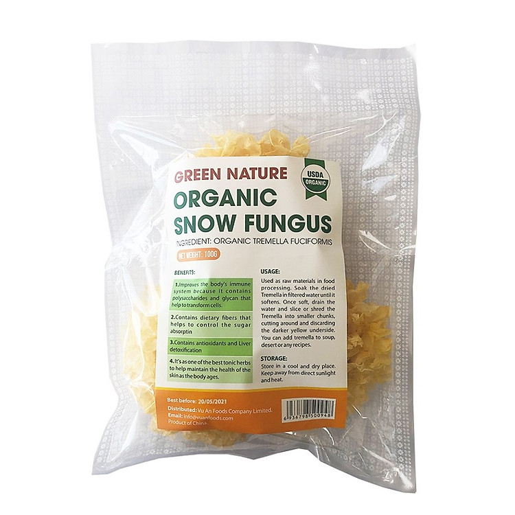 Nấm tuyết hữu cơ 100g