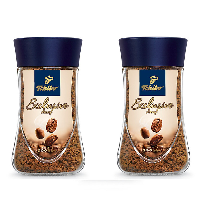 Combo 2 lọ Cà phê hòa tan tách caffeine Tchibo Exclusive Decaf - 100g