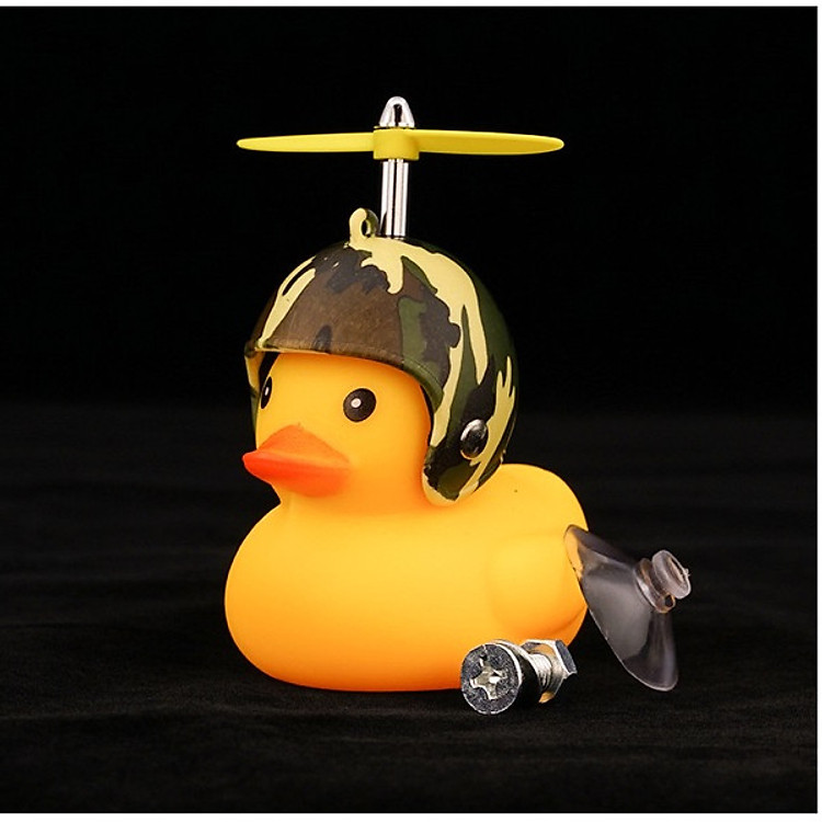 Vịt Đội Nón Chong Chóng Có Đèn Led và Nhạc Gắn Xe Máy, Xe Đạp