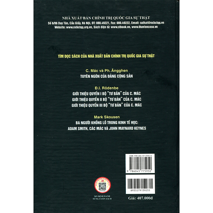 Bộ Tư Bản - Phê Phán Khoa Kinh Tế Chính Trị Các Mác (Tập 1) - Ảnh 5