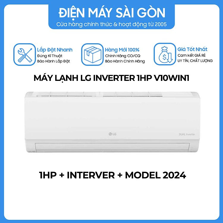 Máy lạnh 1.0hp Inverter LG V10WIN1-Hàng chính hãng