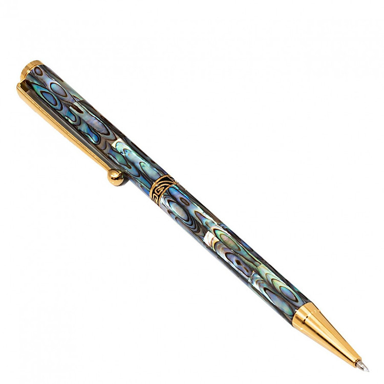 Bút Ký Tên Khảm Xà Cừ Thủ Công Tại Việt Nam B&J Mermaid Abalone dành cho doanh nhân, khẳng định đẳng cấp cá nhân, ngòi viết 0.7mm,bút xoay thân - OC001