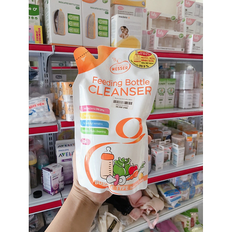 Mua Nước Rửa Bình Sữa Wesser 500ml Chính hãng Tiết kiệm - Hình ảnh 3