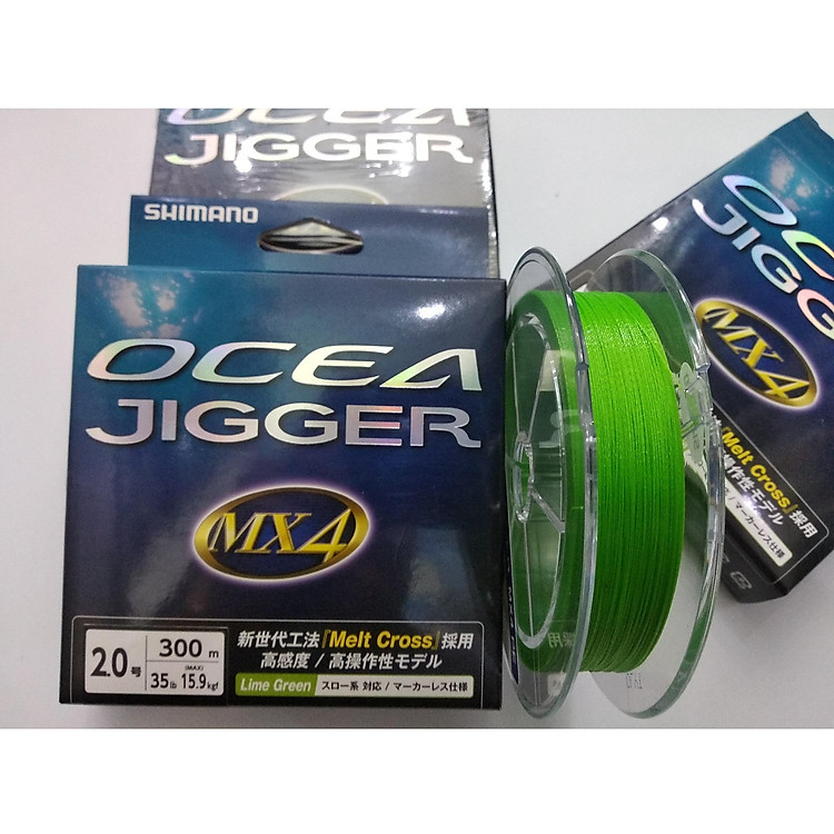 Dây Câu Cá Shimano Ocea Jigger MX4 PE - Size 2.0 - 300m