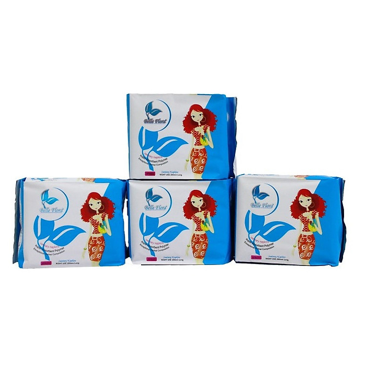 Bộ băng vệ sinh ban đêm lưới BELLE FLORA