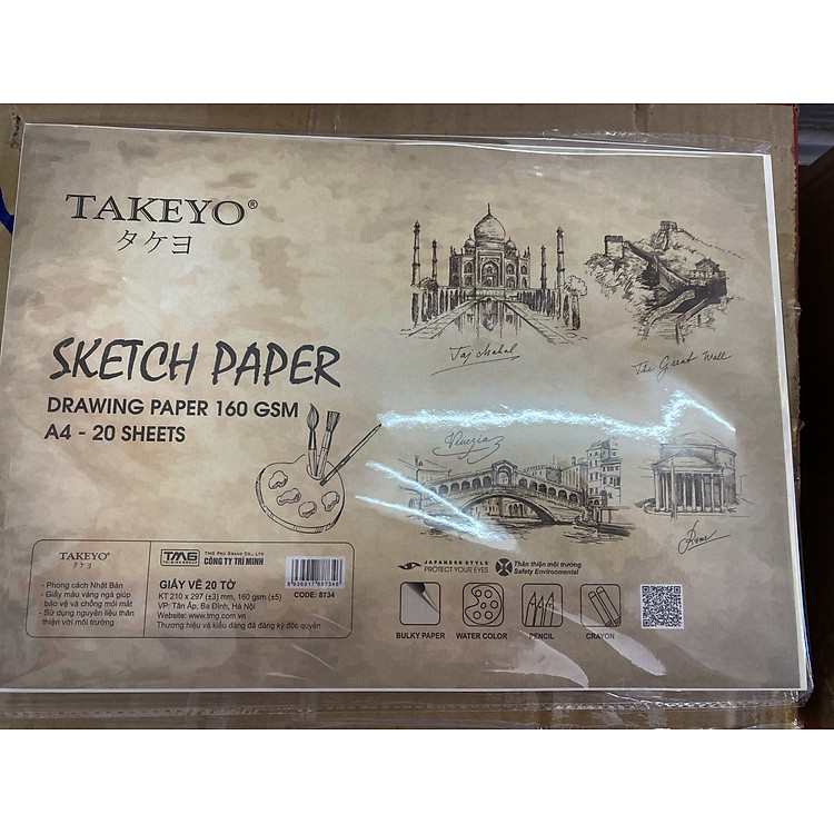 Giấy Vẽ Takeyo 8734 A4 (20 tờ)