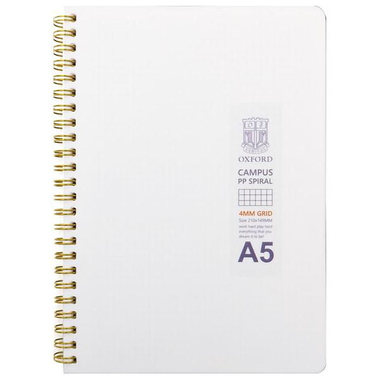 Sổ Lò Xo Milk A5 Ô Vuông 4mm (80 trang)