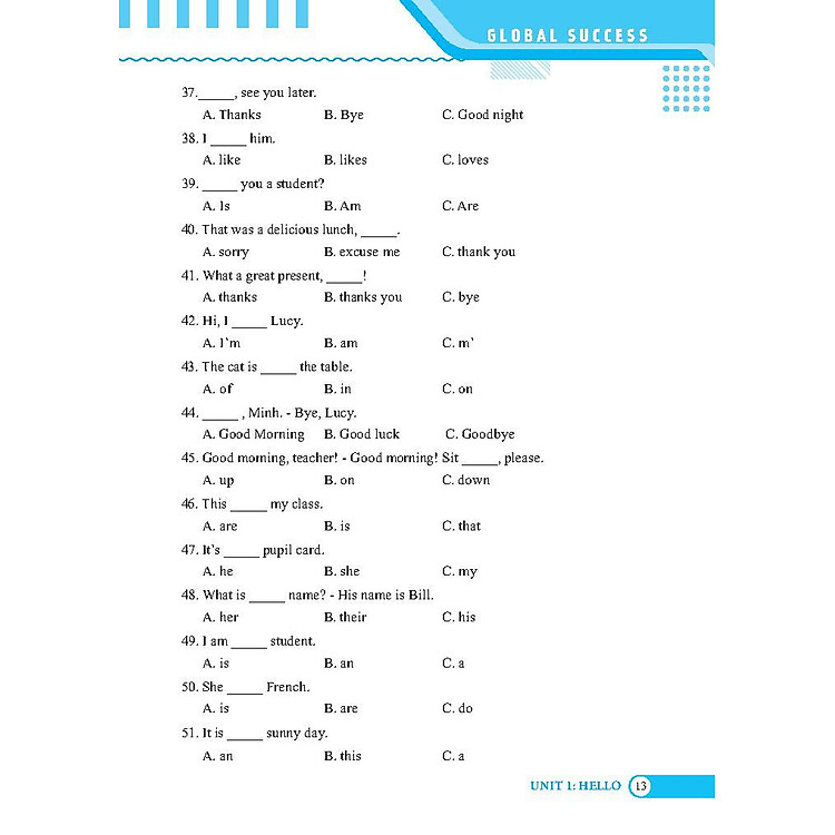 Global Success - Bài Tập Trắc Nghiệm Tiếng Anh Lớp 3 (Tập 1) - Ảnh 5