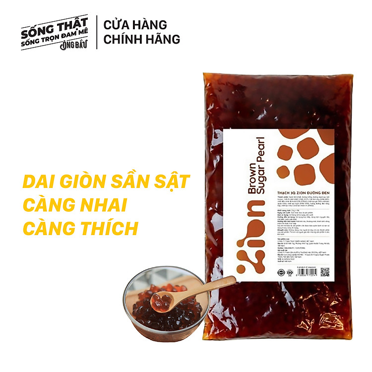 Thạch 3Q Hương Vị Đường Đen - Túi 2 Kg