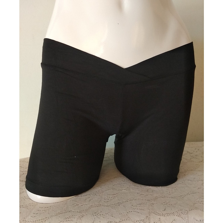 Quần mặc trong váy bầu cạp chéo vải cotton