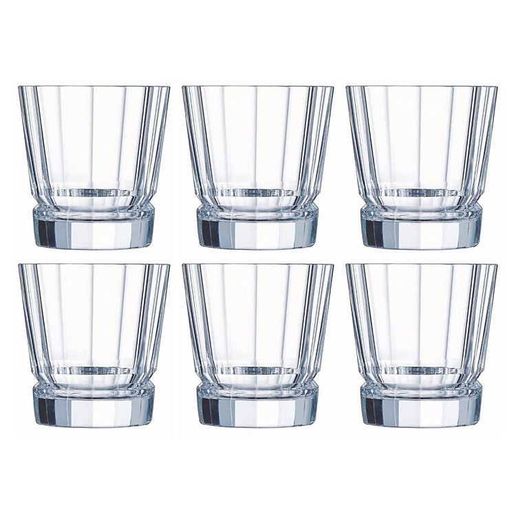 Bộ 6 cốc Cristal D’Arques whisky Macassar 320ml Hàng chính hãng