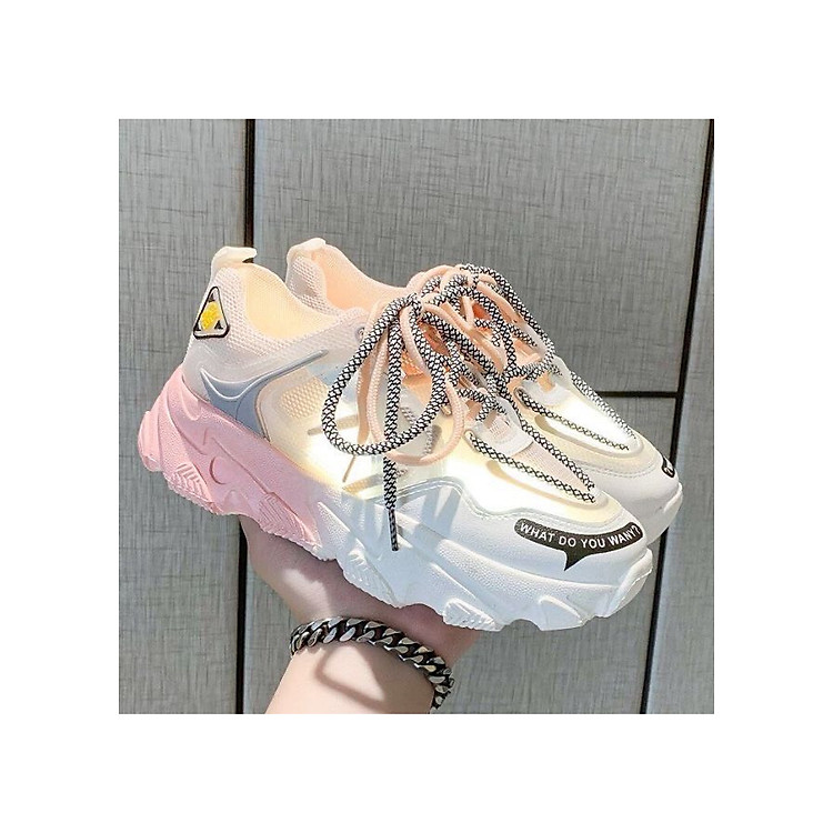 Giày thể thao nữ, giày sneaker nữ lưới đế 3 màu thời trang Hàn Quốc