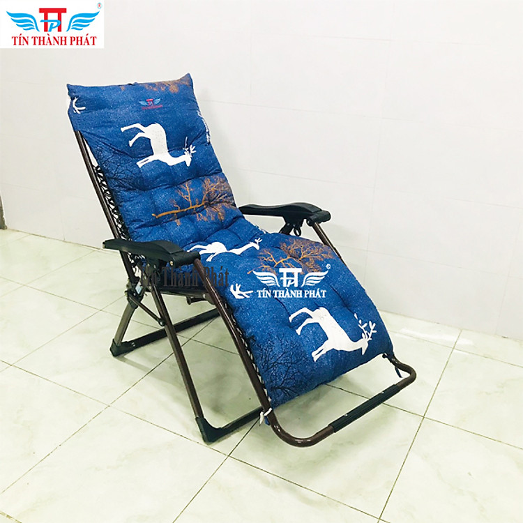 Ghế xếp thư giãn có đệm cao cấp Tín Thành Phát – Bền đẹp, gọn nhẹ, phù hợp cả trong nhà và ngoài trời