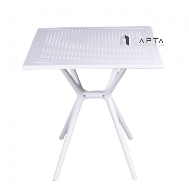 Bàn cafe vuông 70cm ngoài trời sân vườn TE10002-70S Nội thất Capta