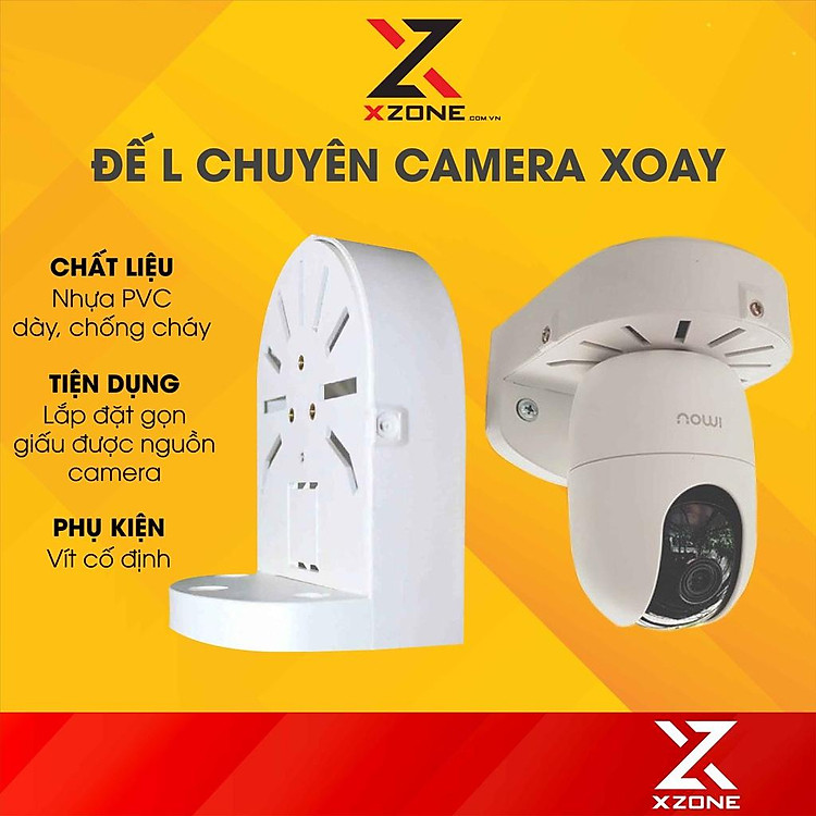 Chân đế camera L, chân đế camera imou, ezviz, dahua, camera xoay, camera dome, nhựa dày, dùng trong nhà.
