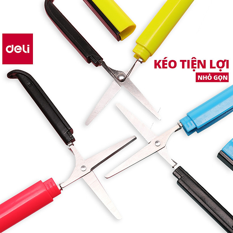 Kéo Tiện Lợi Deli (1 chiếc) - Xanh lá - Ảnh 3