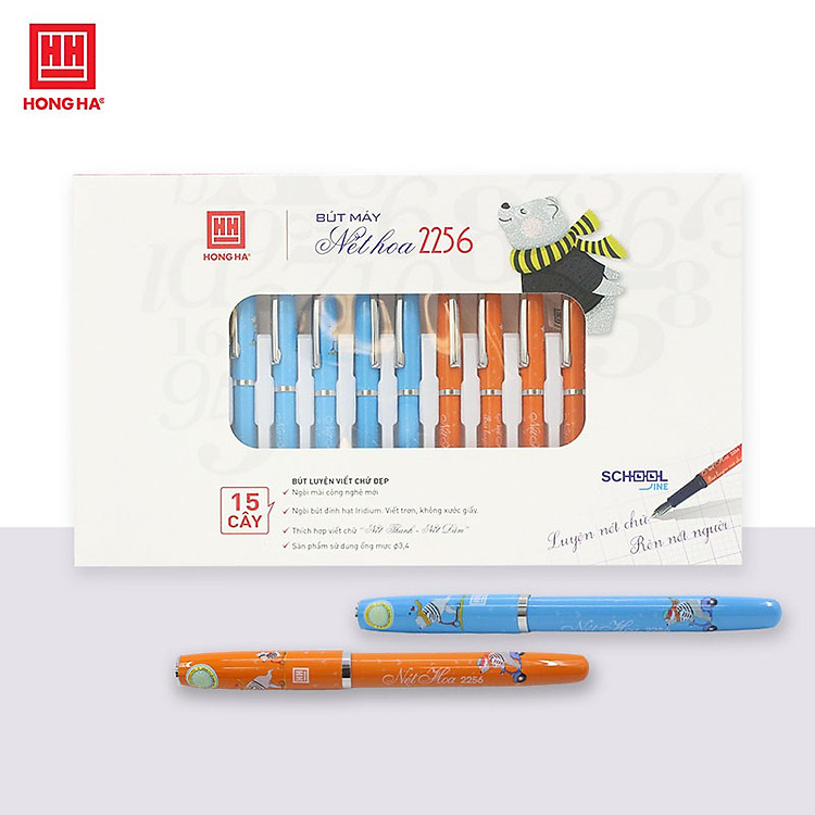 Bút máy nét hoa Hồng Hà (2256 - 2 màu) - Ảnh 4