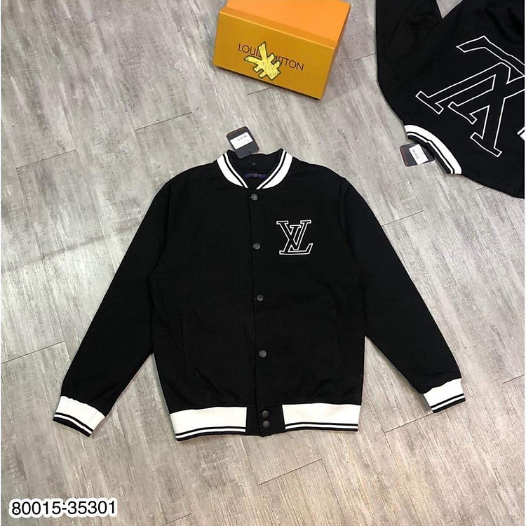 Áo khoác LV - Áo khoác Bomber LV nam nỉ 2 lớp ấm , Áo khoác mùa đông nam