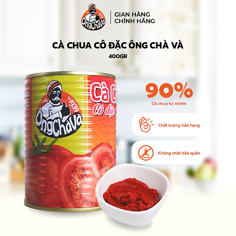 Cà Chua Cô Đặc Tomato Paste 400gr Thượng Hạng thương hiệu Ông Chà Và - Hàng Chính hãng