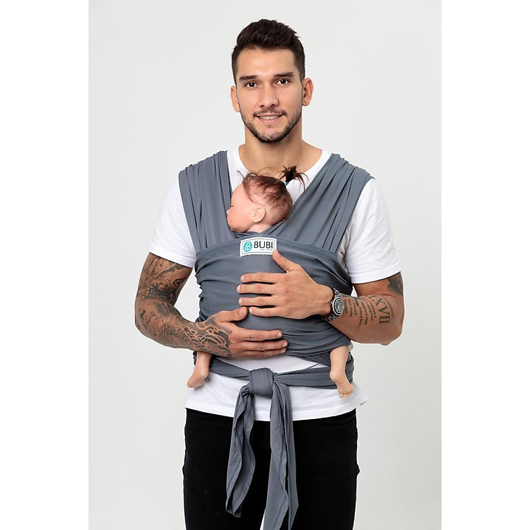 Địu vải BUBI Wrap Chống UV - Tím Chính hãng Tiết kiệm - Hình ảnh 5