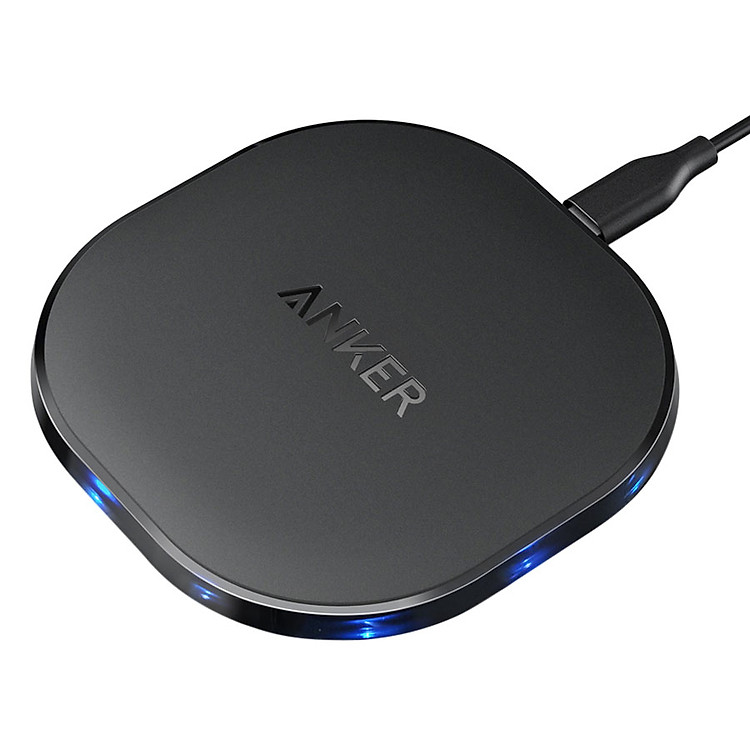 Đế Sạc Không Dây Anker PowerPort Chuẩn Qi 10W (Không Kèm Adapter) - A2513011 (Đen) - Hàng Chính Hãng