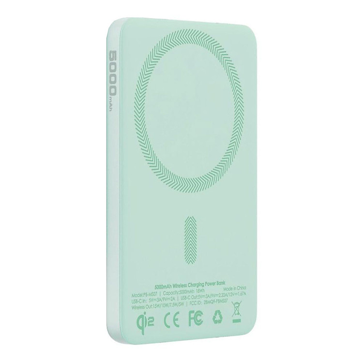 Pin Sạc Dự Phòng Aukey PB-MS07A 5000mAh MagSafe Qi2 (PD 20W) Siêu Nhỏ Gọn - Hàng Chính Hãng