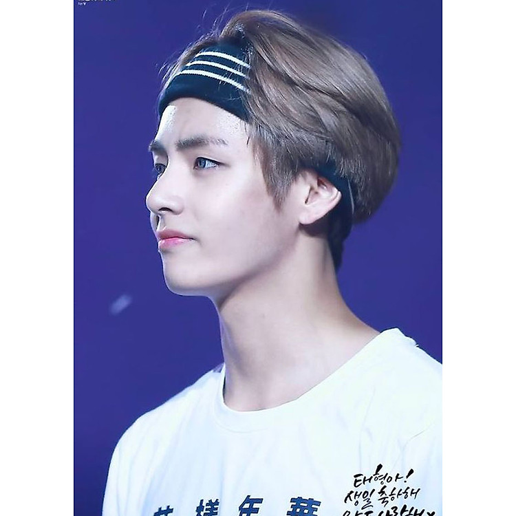 Headband V BTS bờm tóc kẻ sọc