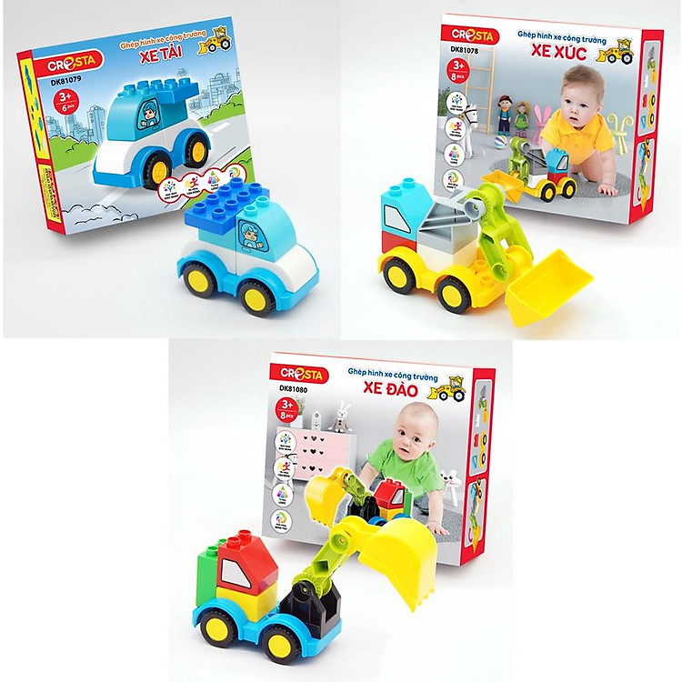 Đồ Chơi Ghép Hình Xe Cho Bé Chính hãng Giá tốt - Hình ảnh 2