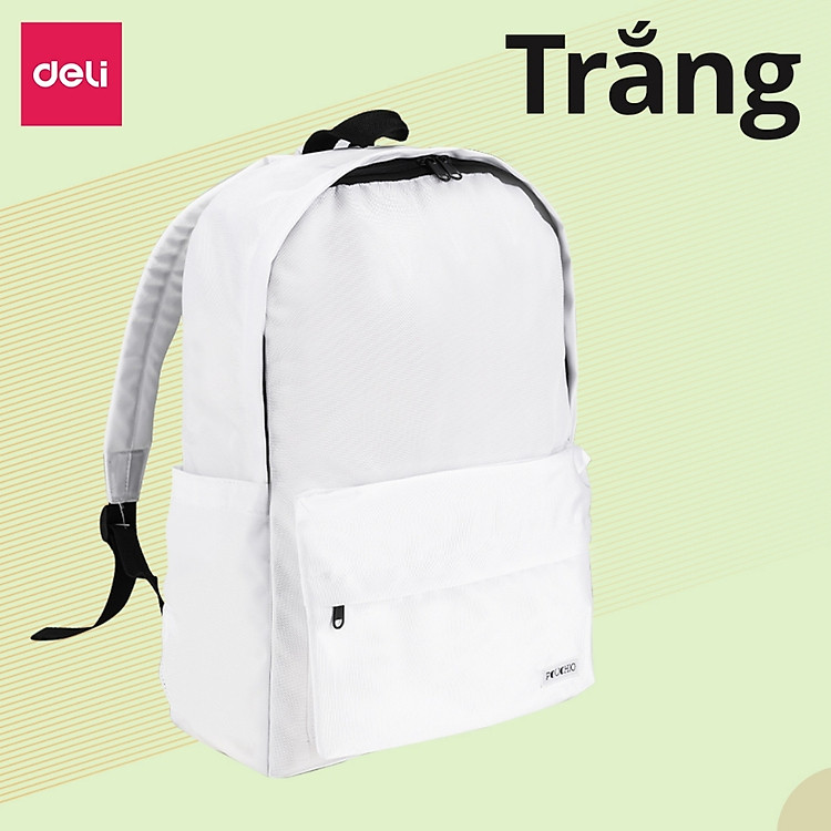 Balo Chống Gù Có Nắp Deli (Ulzzang Trắng)