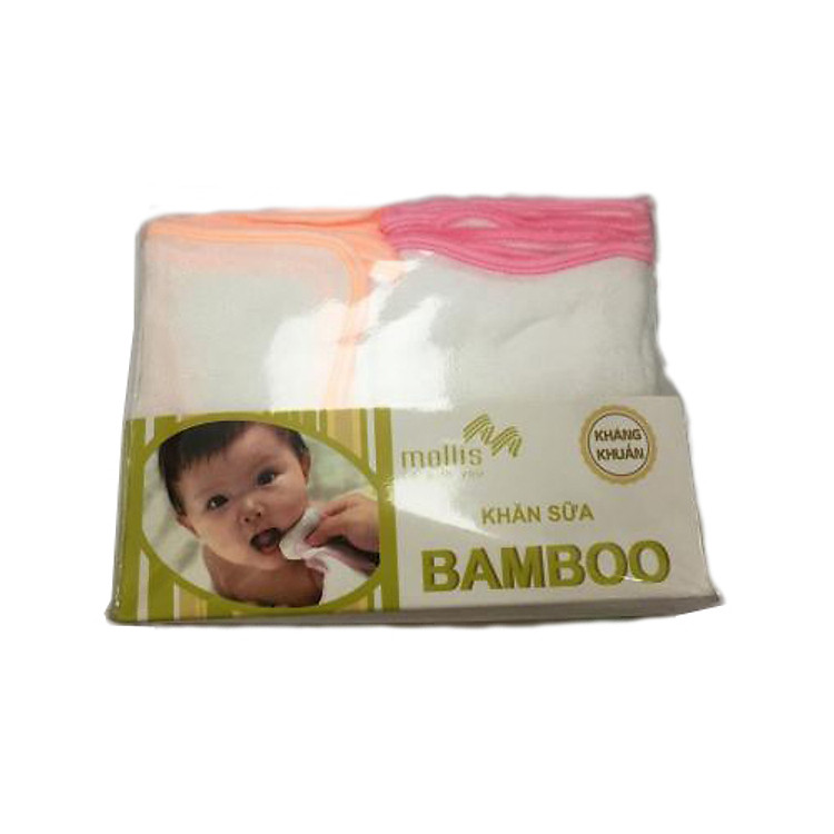 Khăn sữa lớn cho bé Mollis 2 cái (70x75cm)