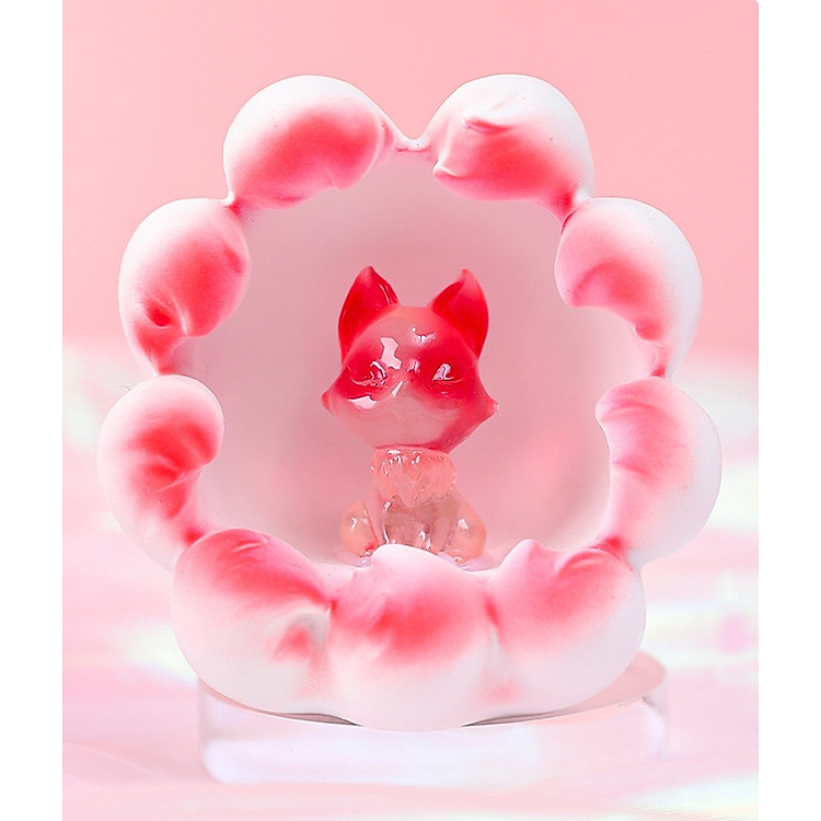 Mô Hình Trang Trí Xe Hơi Hồ Ly Cáo Nhỏ Có Đèn Sáng Tạo Quà Tặng - Đỏ 9018 - Ảnh 2