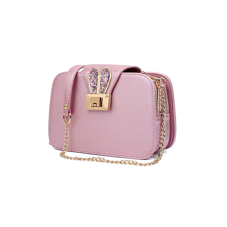 Ví Dự Tiệc Nữ Dáng Hộp Khóa Tai Thỏ TM-Vinu07 Có Dây Đeo Sang Trọng (22 x 15cm)