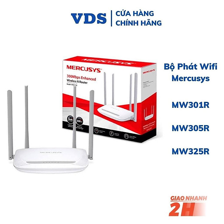 Bộ phát wifi 2 3 4 râu Mercusys router wifi chuẩn N tốc độ 300Mbps - Hàng chính hãng