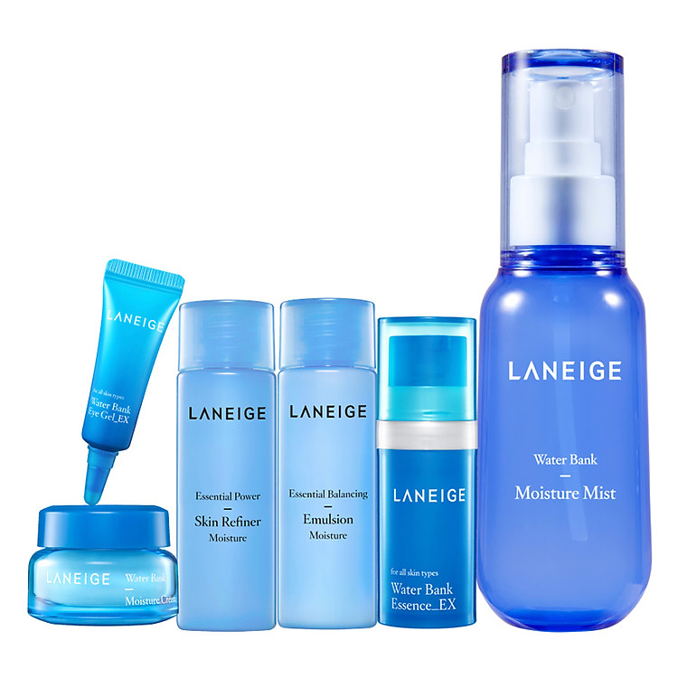 Bộ Dưỡng Ẩm Du Lịch Cho Da Khô Laneige Water Bank Moisture Mist