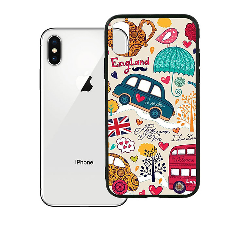 Ốp lưng viền TPU cao cấp dành cho iPhone X - London 01