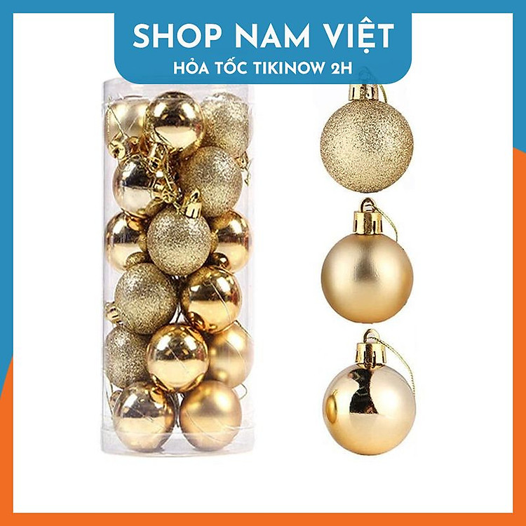 Quả Châu Trang Trí Cây Thông Giáng Sinh (4cm) - Ảnh 6