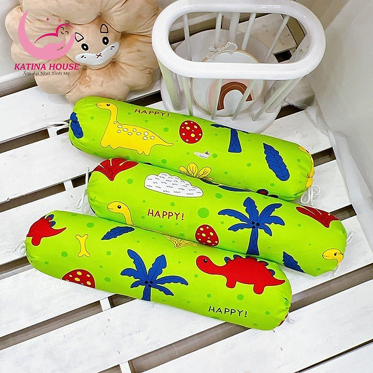Gối ôm cho bé Katina House, KT 60-70cm, vải cotton TL mềm mát, họa tiết gần gũi