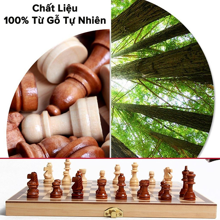Cờ Vua Gỗ Nam Châm Siêu To 39cm Chính hãng Ưu đãi - Hình ảnh 2