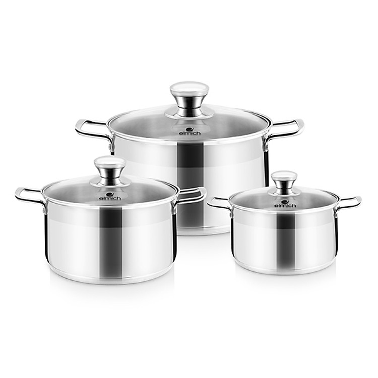 BỘ NỒI INOX 3 CHIẾC ELMICH 2353366
