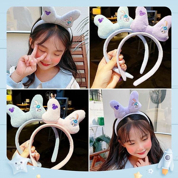 Băng đô , cài tóc nơ hoạt hình dễ thương