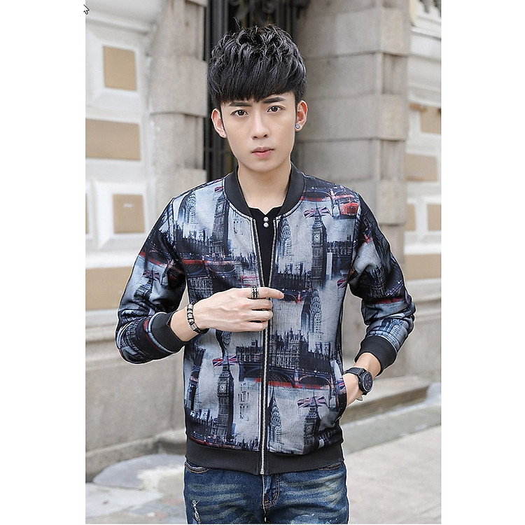 Aó khoác nam Titishop in hình 3D AKN456