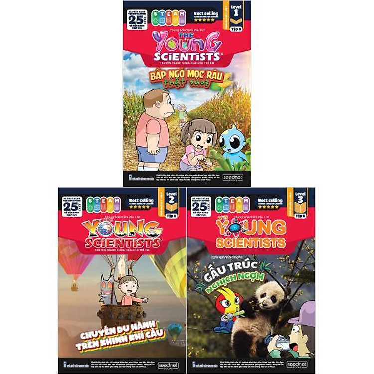 Bộ Sách The Young Scientist - Truyện Tranh Khoa Học Cho Trẻ Em - Tập 8 - Level 1+2+3 (Bộ 3 Cuốn)
