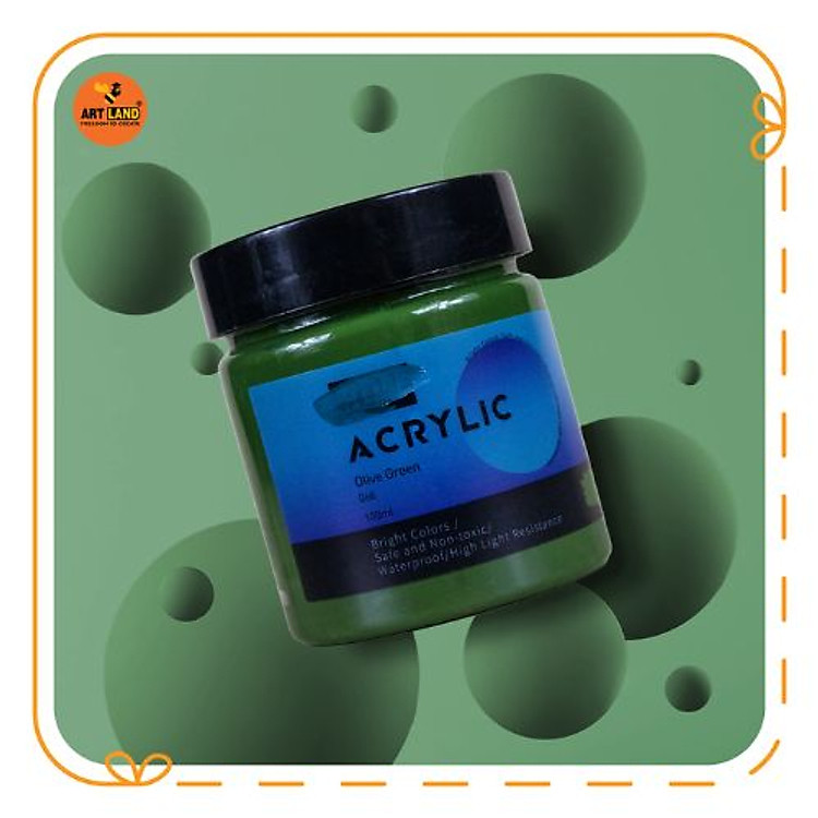 Màu Vẽ Acrylic Tone Xanh Lá Nâu Đen Trắng - 032 Naples Yellow - Ảnh 4