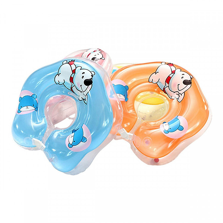 Phao Bơi Đỡ Cổ Cho Bé Tập Bơi (Giao màu ngẫu nhiên), Tặng 1 bộ lấy ráy tai có đèn led